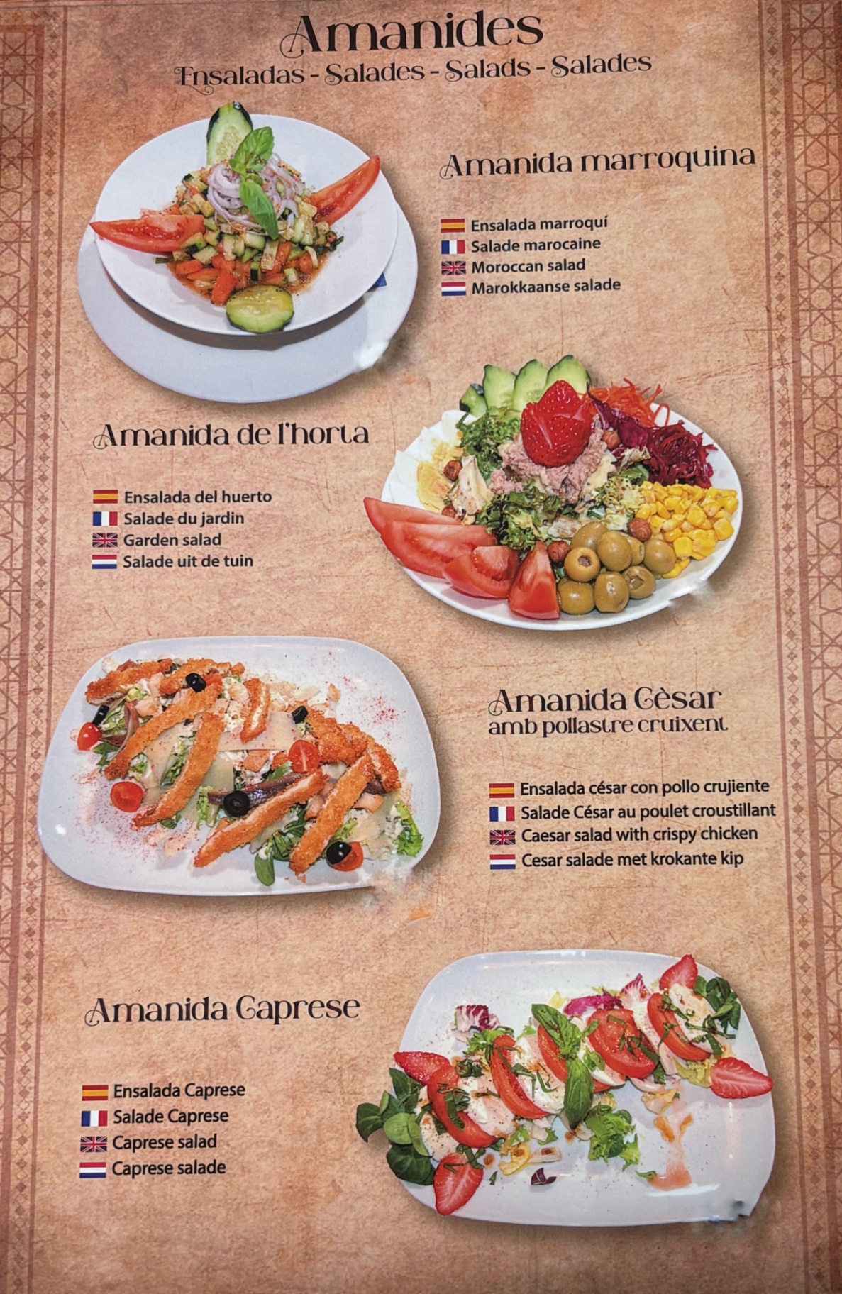 Carta — Ensaladas